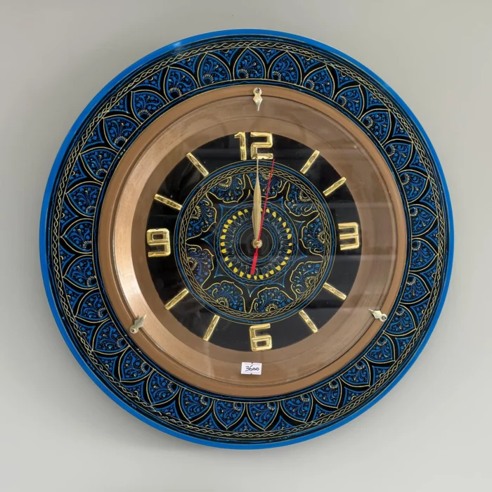 Naqshi Art Wall Clock – Blue